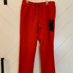 Nike red sweatpants